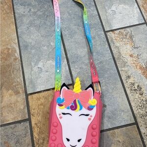 Unicorn Pop It Shoulder Bag for Kids - Pink